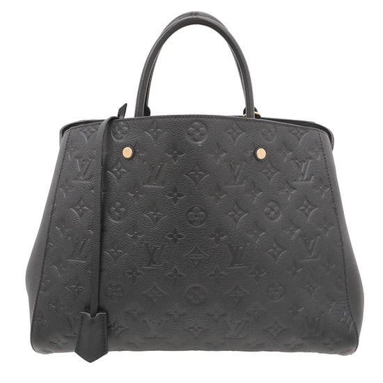 Louis Vuitton Noir Empreinte Monogram Montaigne Bag