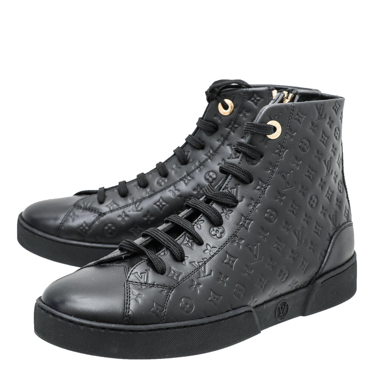 Louis Vuitton Black Empreinte Stellar High Top Sneakers 36.5