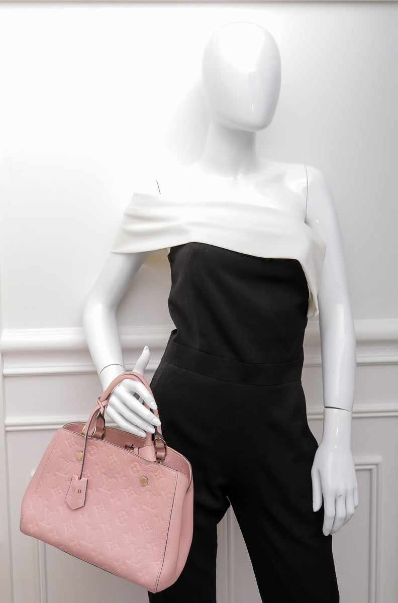 Louis Vuitton Rose Pordre Monogram Empreinte Leather Montaigne MM