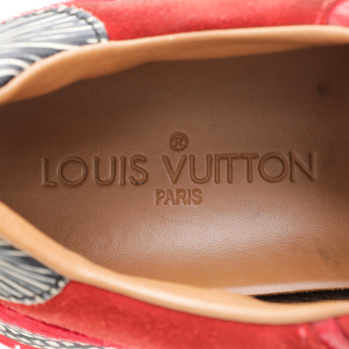 Louis Vuitton Red textile Run Away Sneaker 38.5-Louis Vuitton-THE CLOSET
