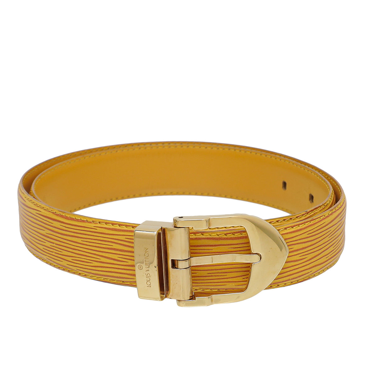 Louis Vuitton Yellow Ceinture Classic Belt 34-Louis Vuitton-THE CLOSET