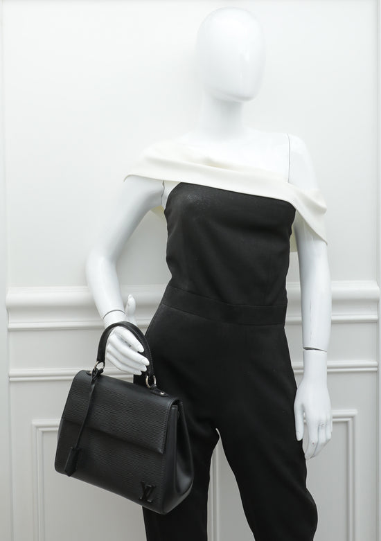 Louis Vuitton Black EPI Cluny BB Top Handle Bag