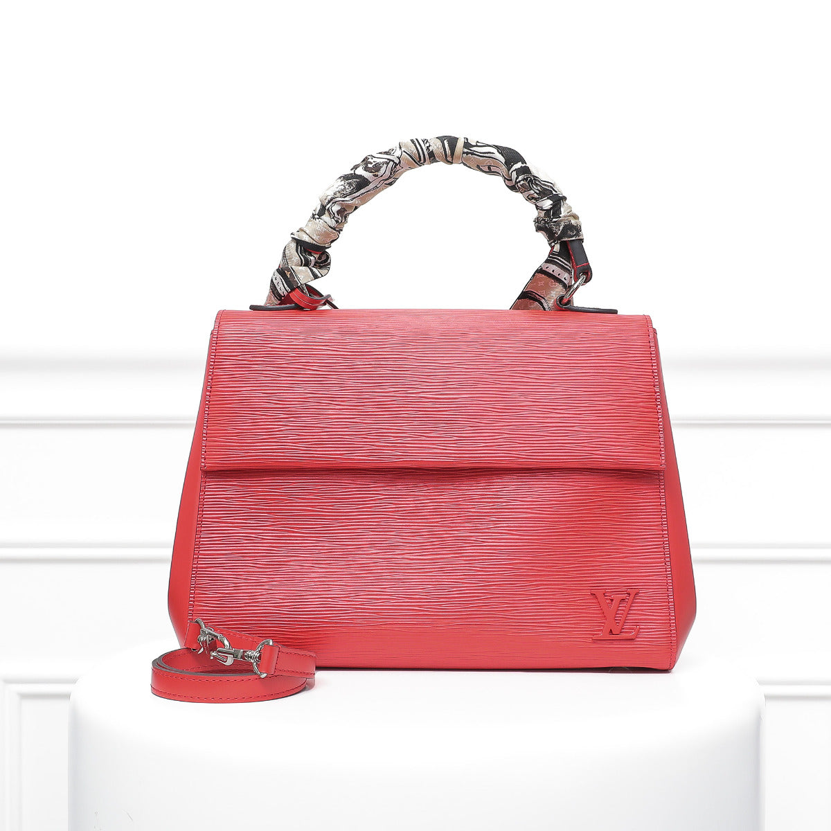 Louis Vuitton Coral Red Cluny Bag-Louis Vuitton-THE CLOSET