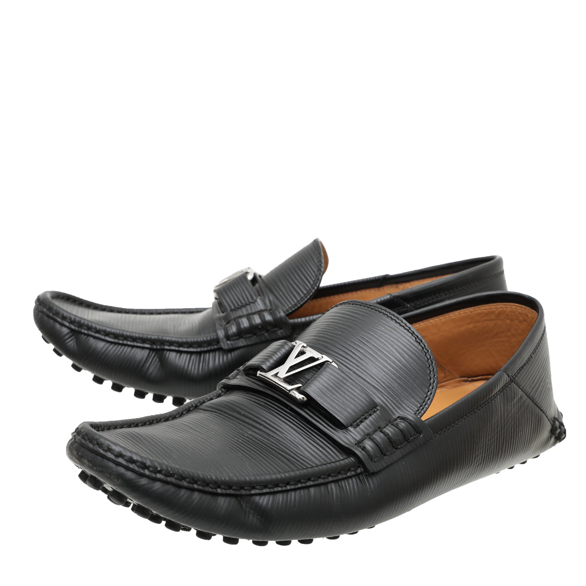 Louis Vuitton Black Hockenheim Moccasins 5.5-Louis Vuitton-THE CLOSET