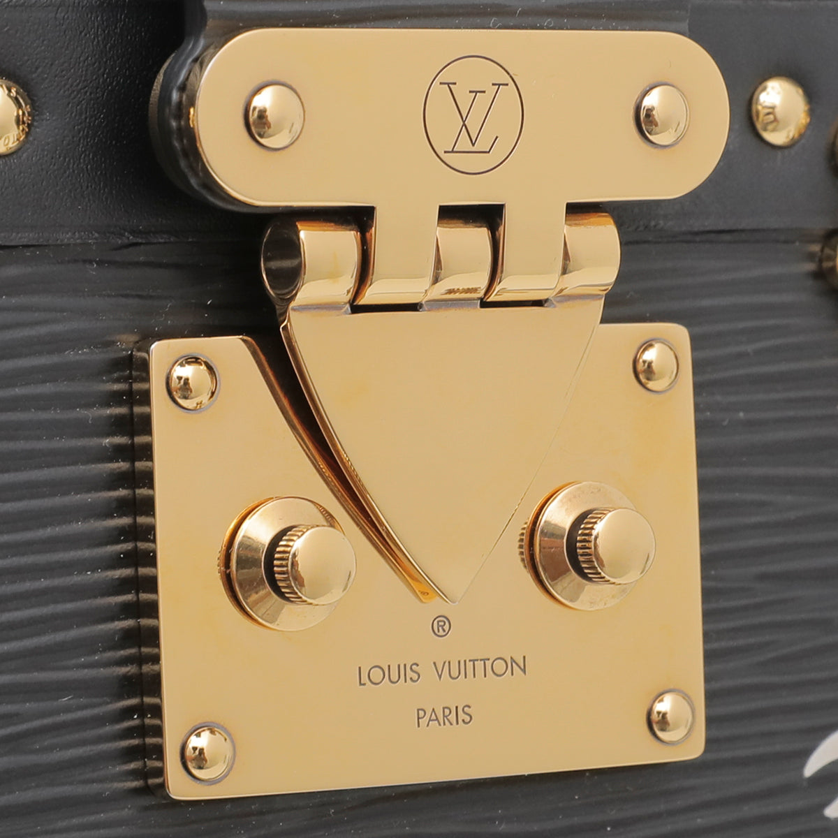 Louis Vuitton Black Petite Malle Bag W- 3 Crosses