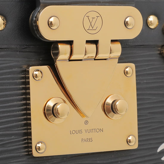 Louis Vuitton Black Petite Malle Bag W- 3 Crosses
