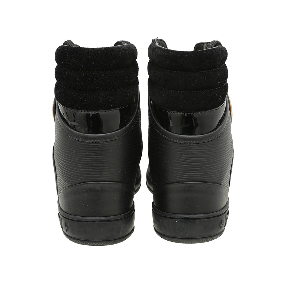 Louis Vuitton Black Suede High Top Wedge Sneakers 40.5-Louis Vuitton-THE CLOSET
