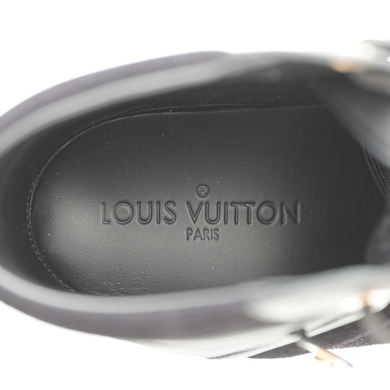 Louis Vuitton Black Suede High Top Wedge Sneakers 40.5