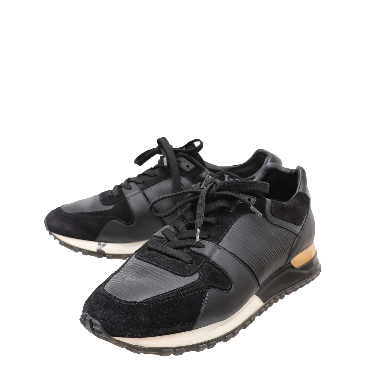 Louis Vuitton Black Suede Run Away Sneakers 38.5-Louis Vuitton-THE CLOSET