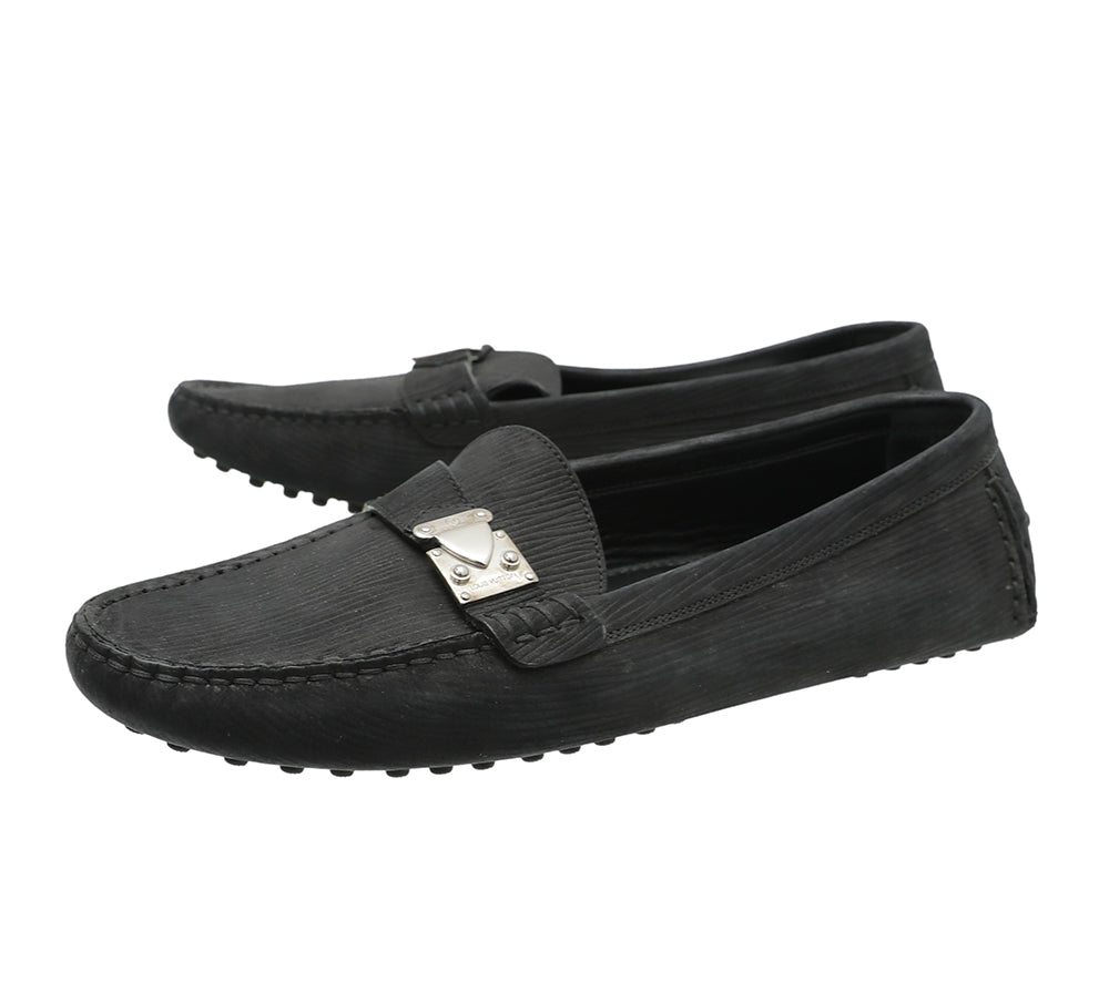 Louis Vuitton Black Lombok Loafers 37.5-Louis Vuitton-THE CLOSET