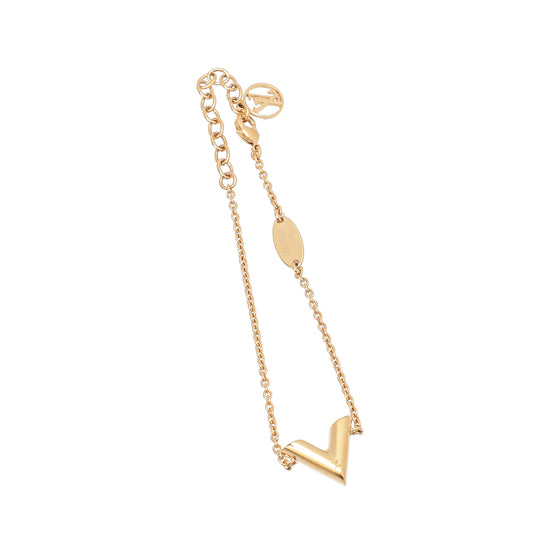 LOUIS VUITTON Essential V Perle Bracelet Gold 445947