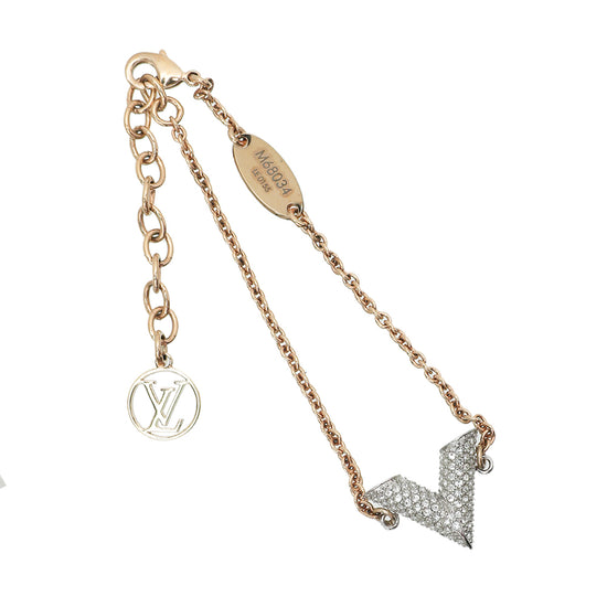 Louis Vuitton Bicolor Essential V Crystal Bracelet