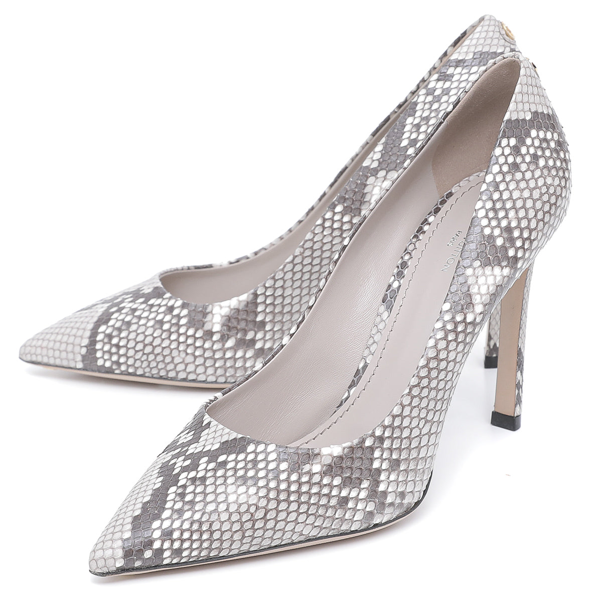 Louis Vuitton Bicolor Eyeline Python Pointed Pumps 38-Louis Vuitton-THE CLOSET