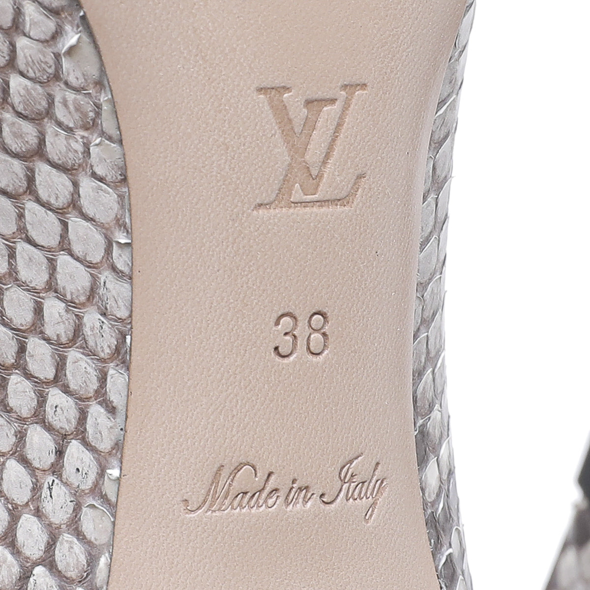Louis Vuitton Bicolor Eyeline Python Pointed Pumps 38