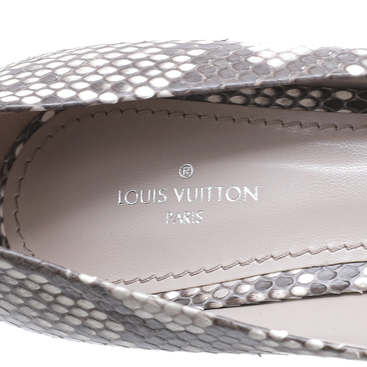 Louis Vuitton Bicolor Eyeline Python Pointed Pumps 38-Louis Vuitton-THE CLOSET
