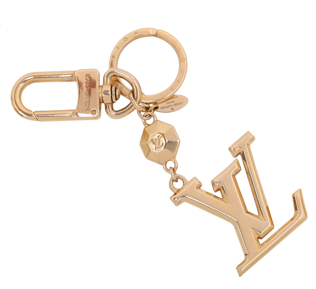 Louis Vuitton Gold Facettes Bag Charm Key Holder THE CLOSET