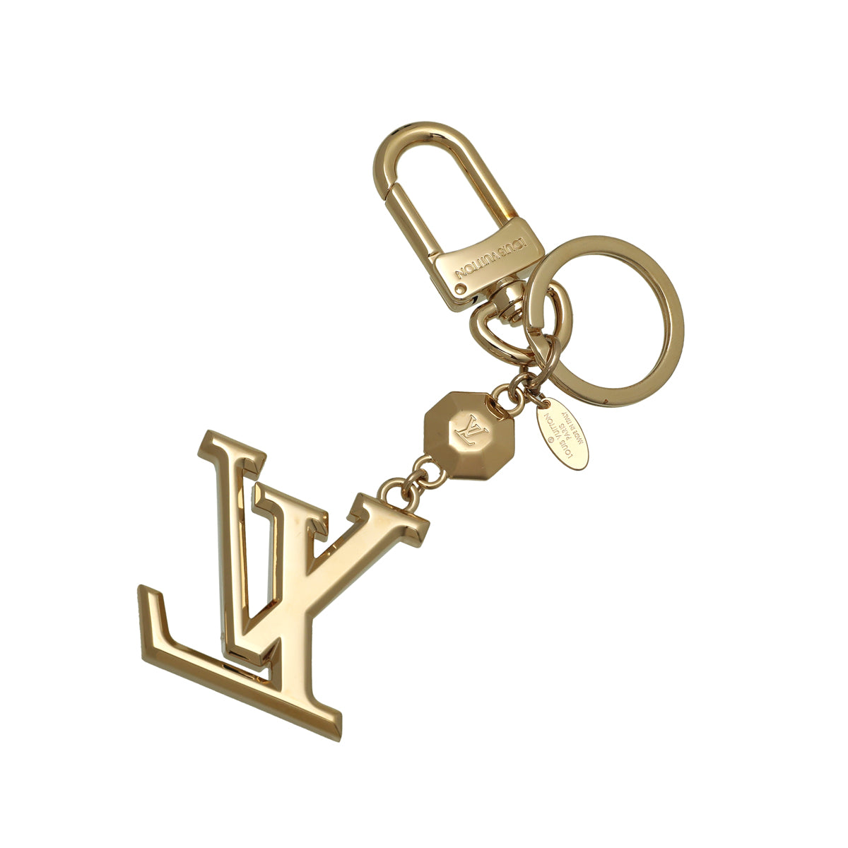 Louis Vuitton Gold Finish Facettes Key Holder Bag Charm-Louis Vuitton-THE CLOSET