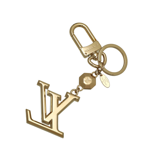 Louis Vuitton Gold Finish Facettes Key Holder Bag Charm