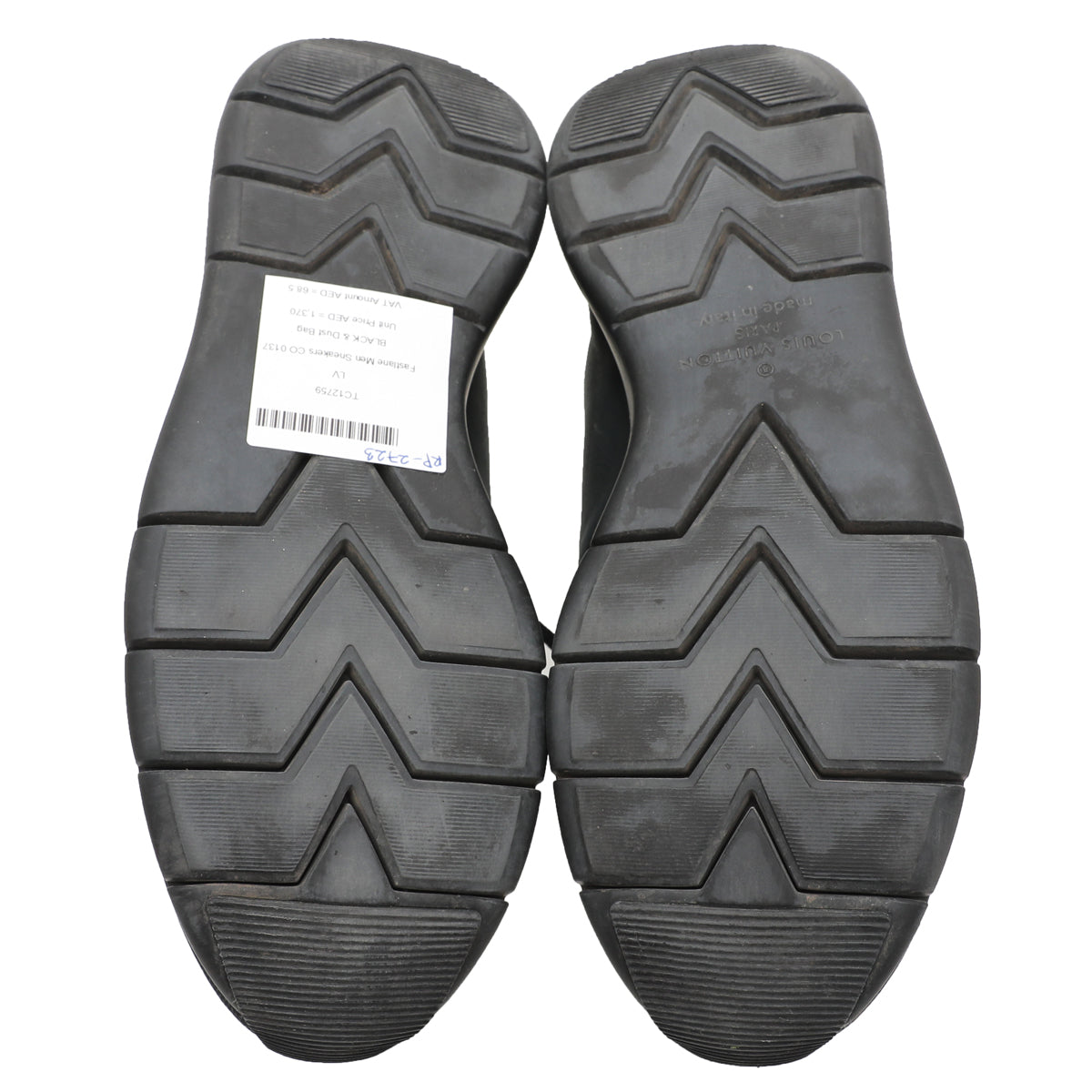 Louis Vuitton LV 7.5 Men's 8.5 US Black Damier Fastlane Sneakers 862986
