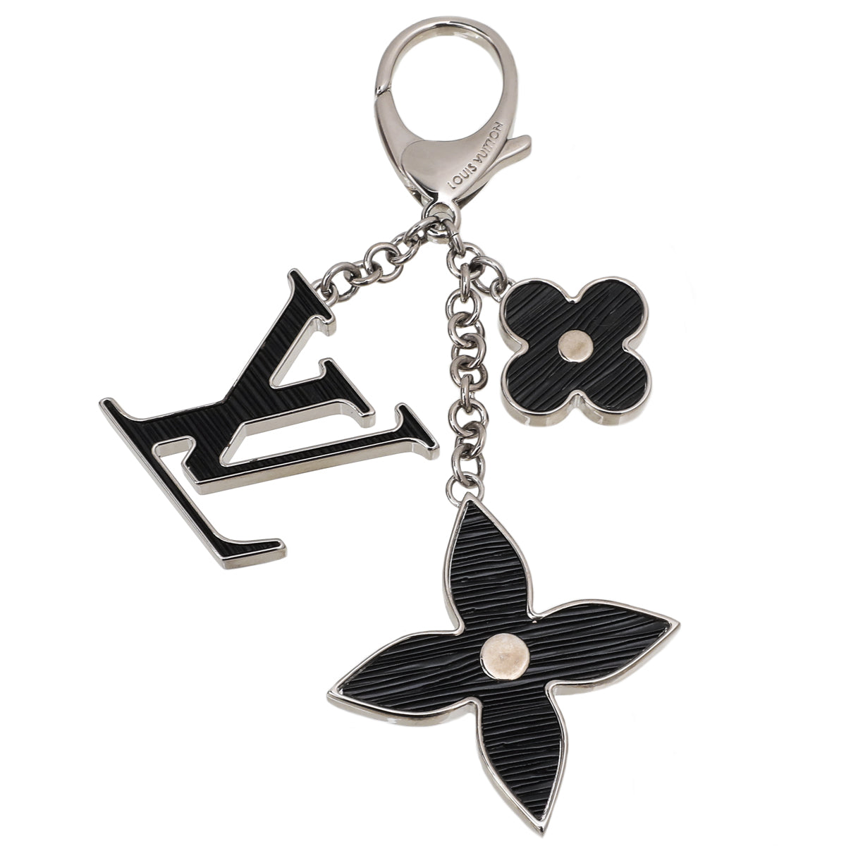 Louis Vuitton Black Fleur D'Epi Bag Charm-Louis Vuitton-THE CLOSET