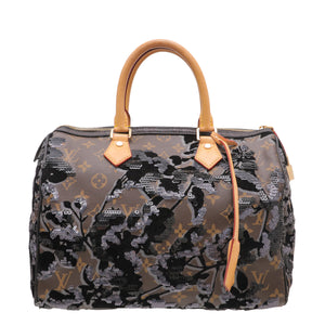 Louis Vuitton Monogram Fleur Jais Speedy Bag