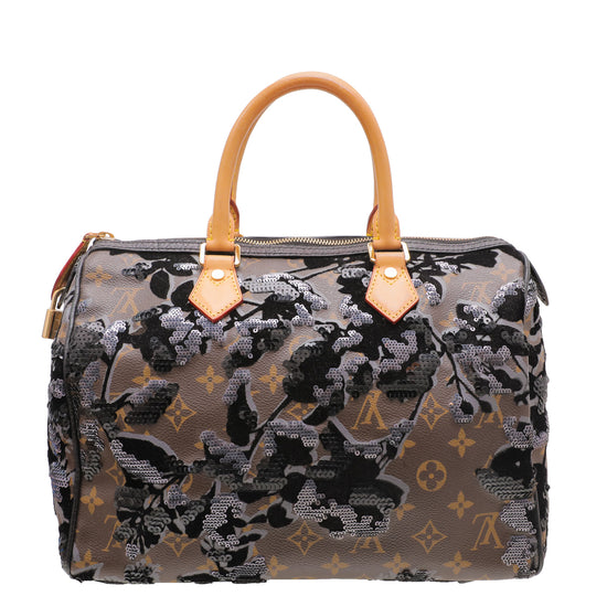 Louis Vuitton Monogram Fleur Jais Speedy Bag