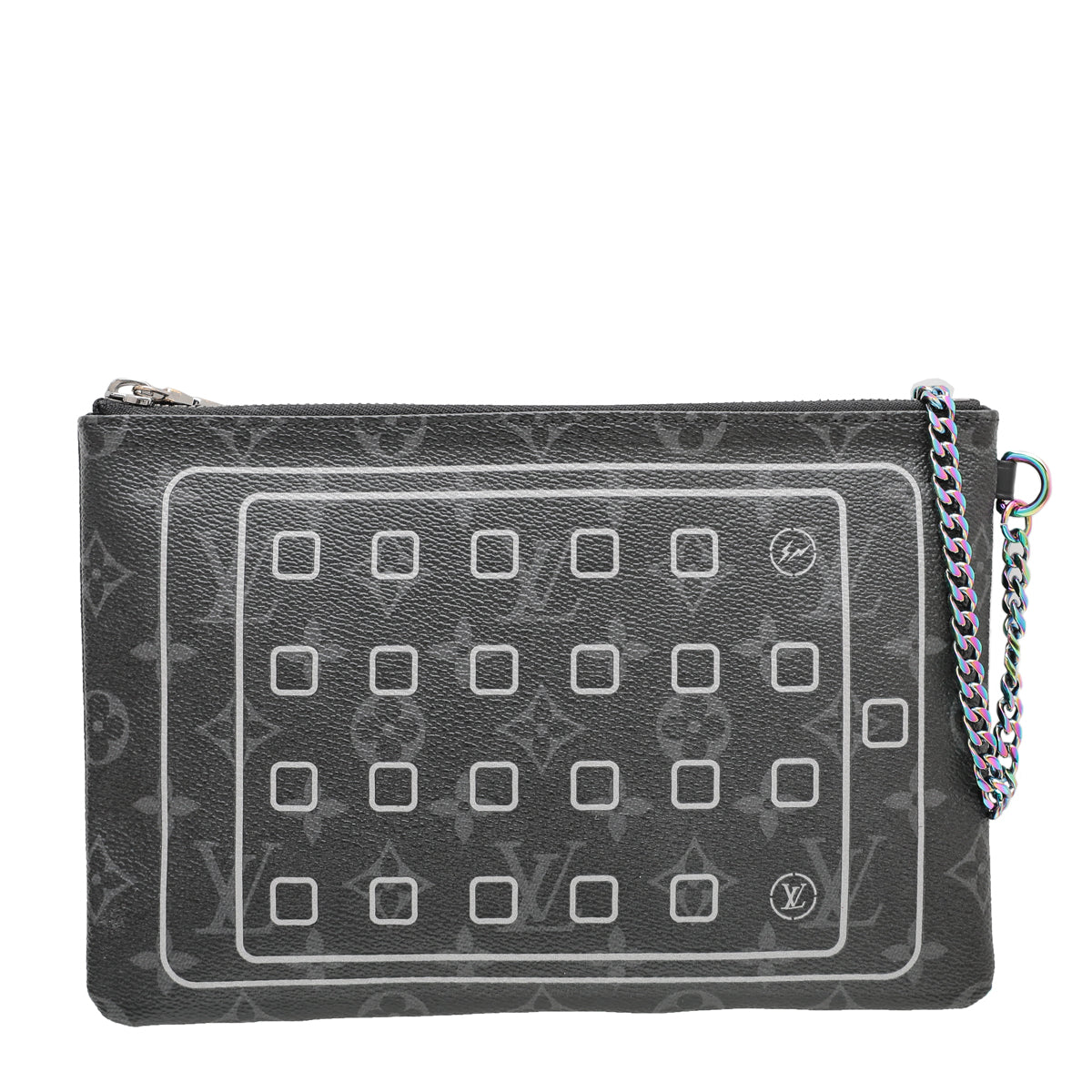 Louis Vuitton Monogram Eclipse Fragment Flash Ipad Pouch-Louis Vuitton-THE CLOSET