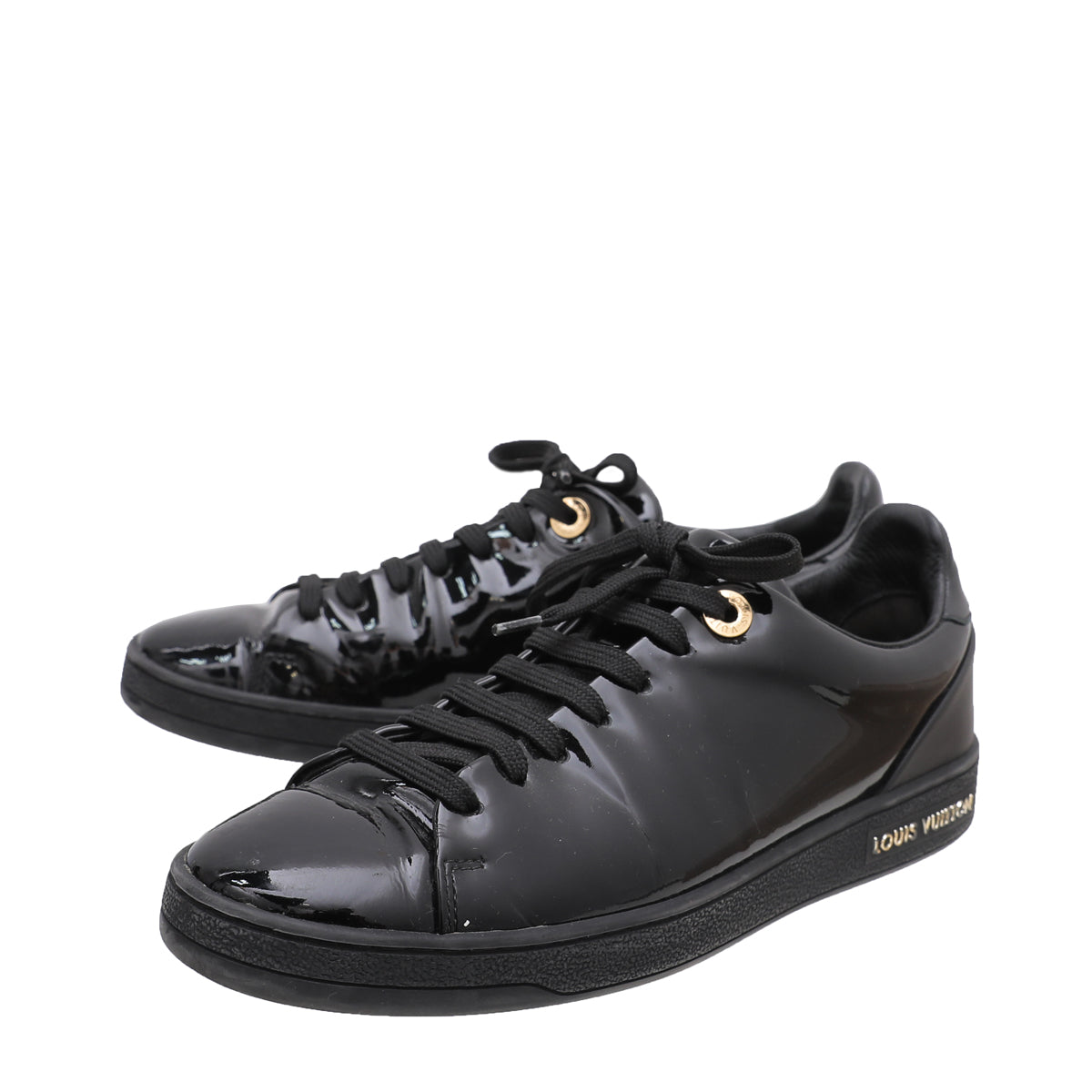Louis Vuitton Black Vernis Front Sneakers 35-Louis Vuitton-THE CLOSET