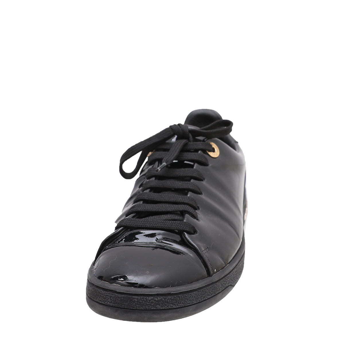 Louis Vuitton Black Vernis Front Sneakers 35-Louis Vuitton-THE CLOSET