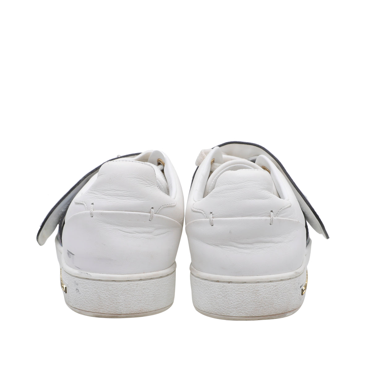 Louis Vuitton White Frontrow Lock Sneakers 35-Louis Vuitton-THE CLOSET