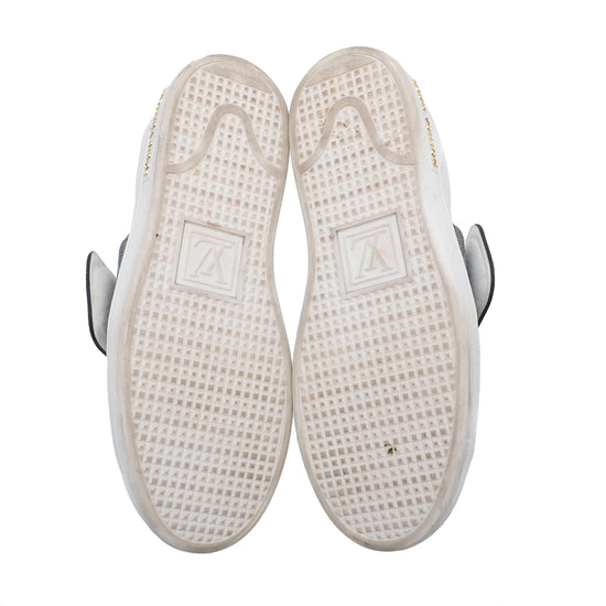 Louis Vuitton White Leather Frontrow Sneakers Size 35 at 1stDibs