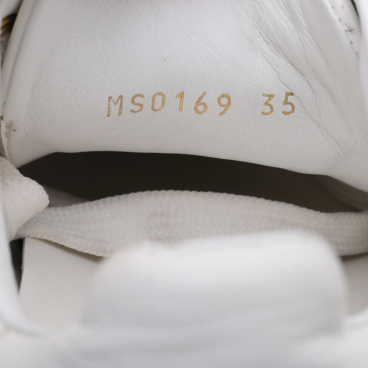 Louis Vuitton White Frontrow Lock Sneakers 35-Louis Vuitton-THE CLOSET