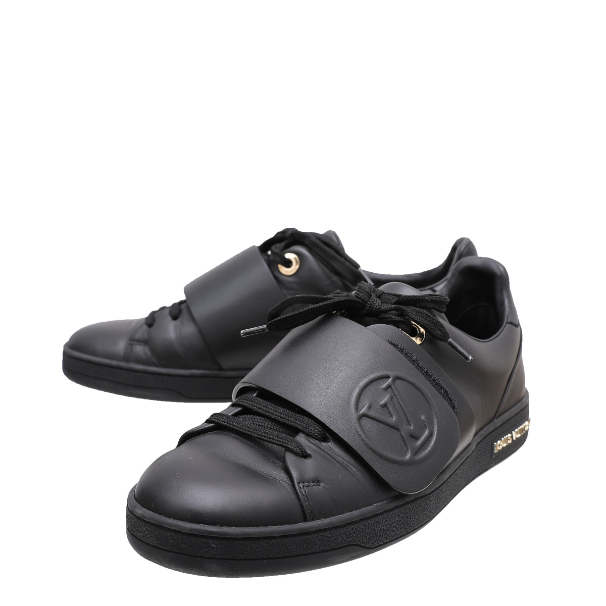 Louis Vuitton Black Frontrow Logo Velcro Sneakers 36-Louis Vuitton-THE CLOSET
