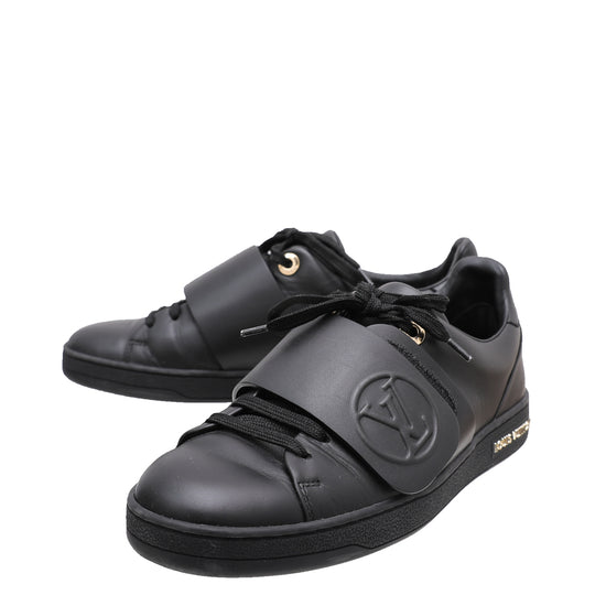 Louis Vuitton Black Frontrow Logo Velcro Sneakers 36