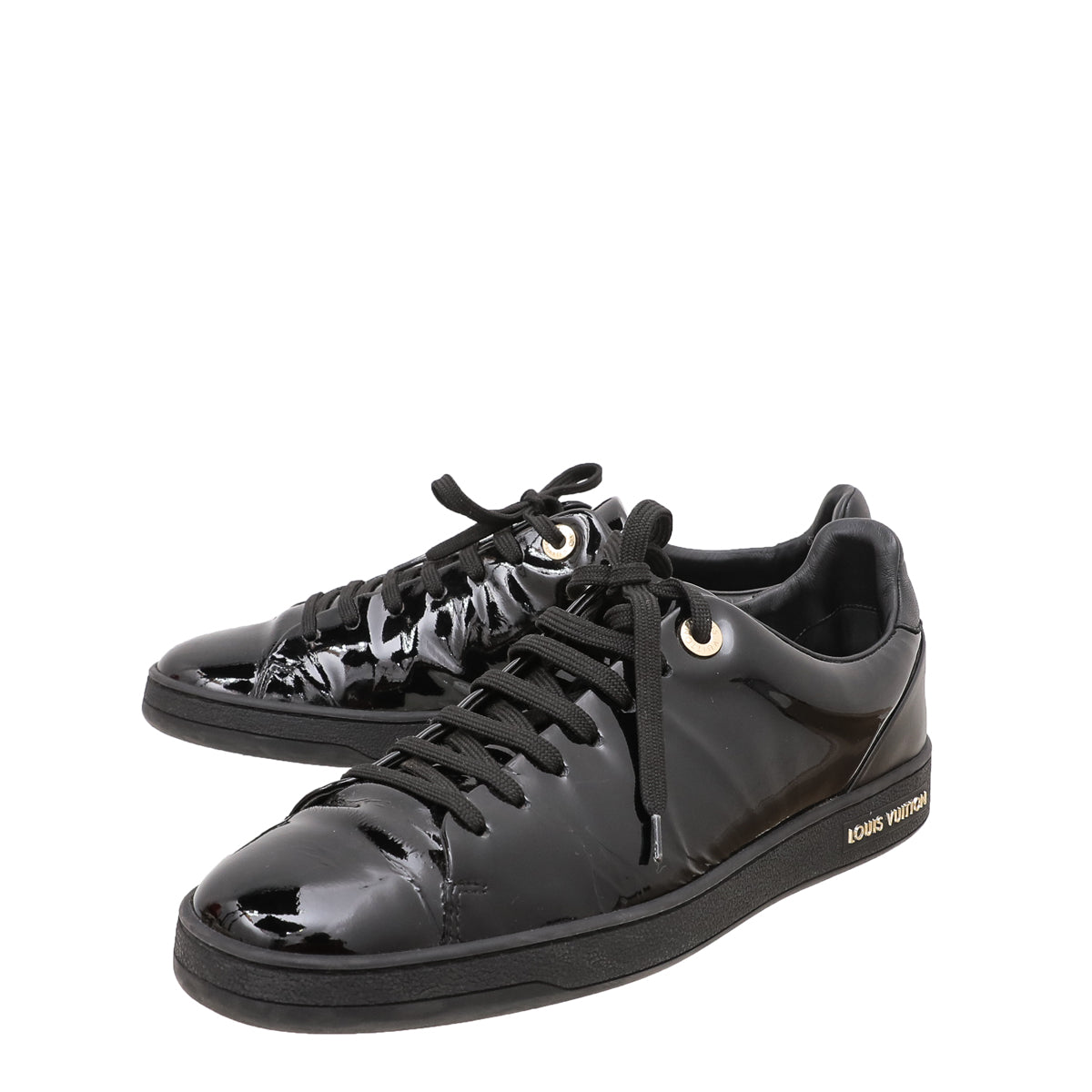 Louis Vuitton Black Frontrow Low Top Sneakers 39-Louis Vuitton-THE CLOSET