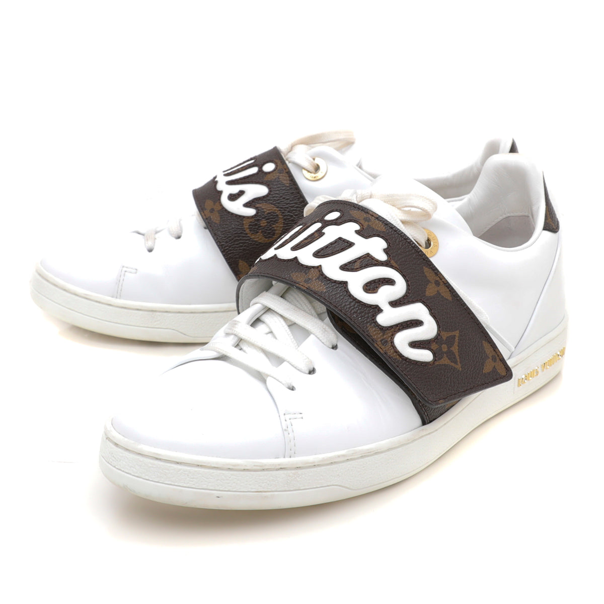 Louis Vuitton White Monogram Frontrow Sneakers 38-Louis Vuitton-THE CLOSET