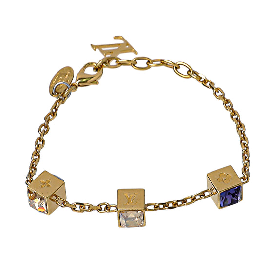 gamble crystal bracelet gold purple