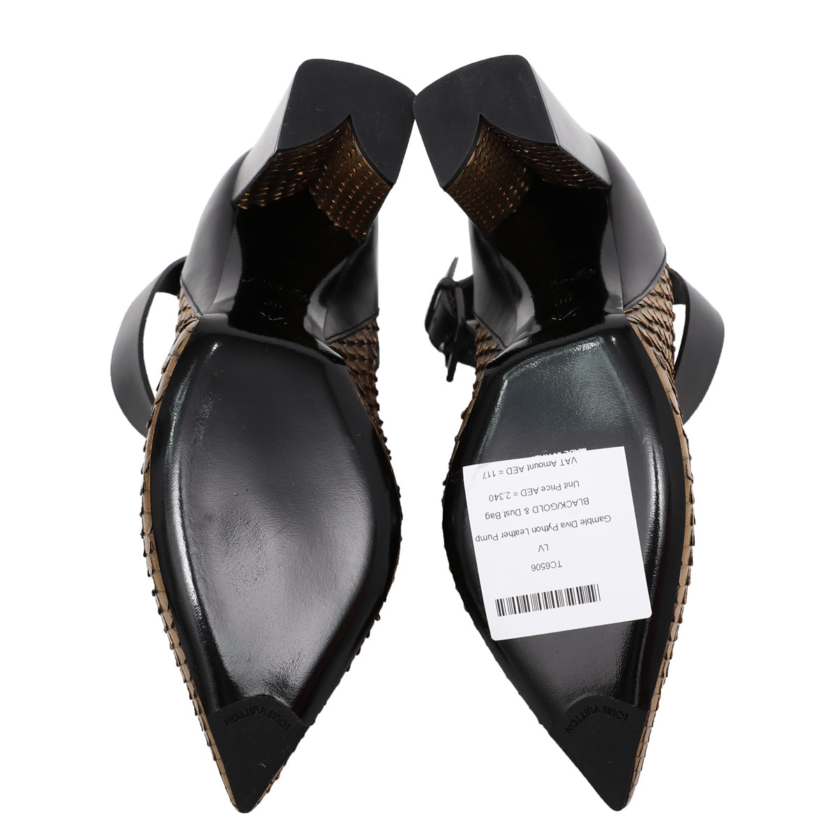 Louis Vuitton Bicolor Python Gamble Diva Pump 38-Louis Vuitton-THE CLOSET