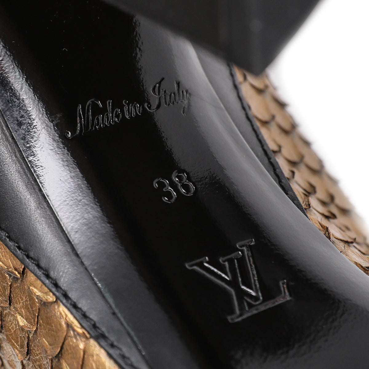 Louis Vuitton Bicolor Python Gamble Diva Pump 38-Louis Vuitton-THE CLOSET