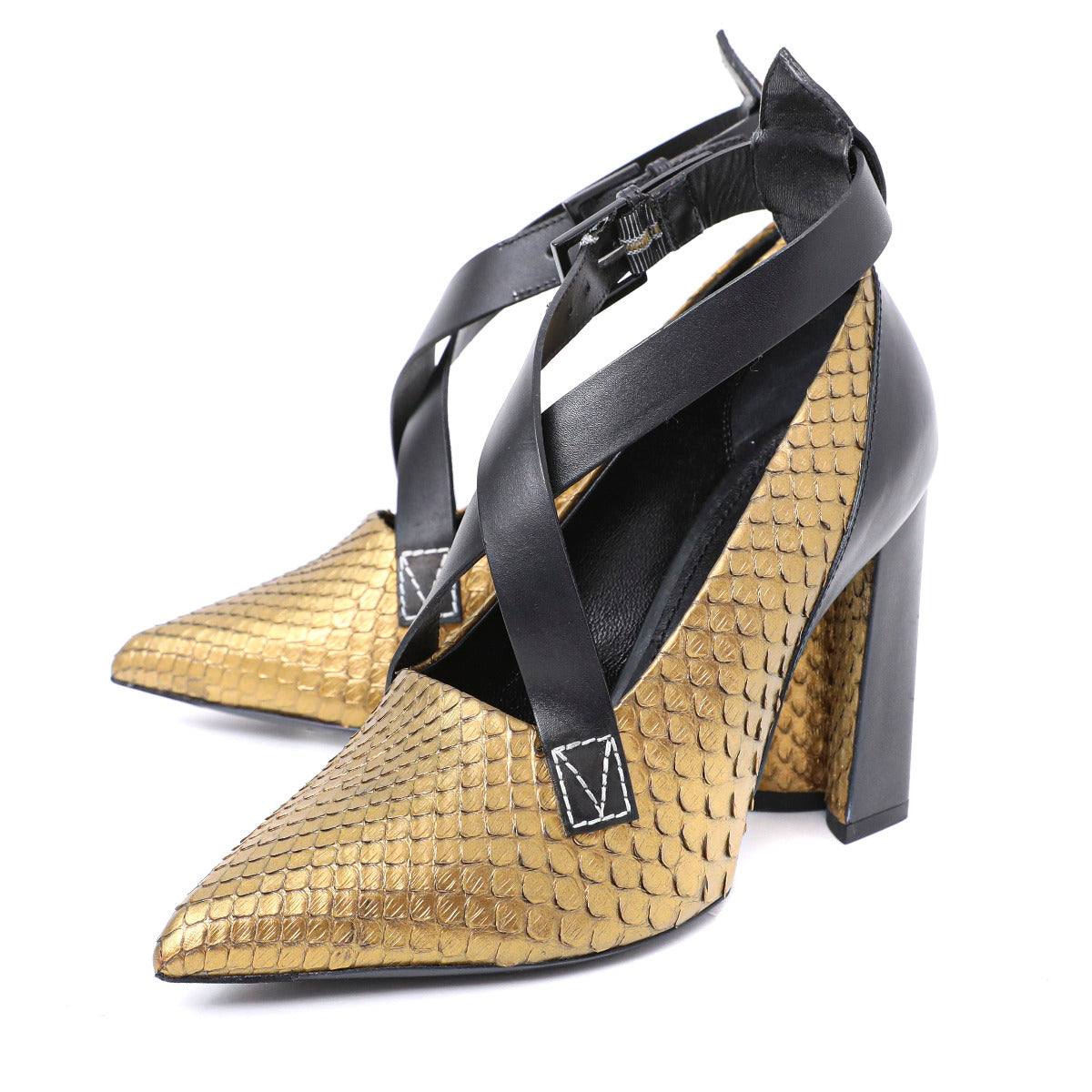 Louis Vuitton Bicolor Gamble Diva Python Pump 38-Louis Vuitton-THE CLOSET