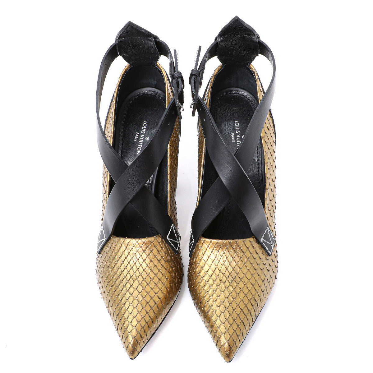 Louis Vuitton Bicolor Gamble Diva Python Pump 38-Louis Vuitton-THE CLOSET