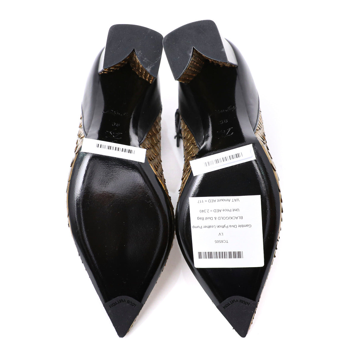 Louis Vuitton Bicolor Gamble Diva Python Pump 38-Louis Vuitton-THE CLOSET