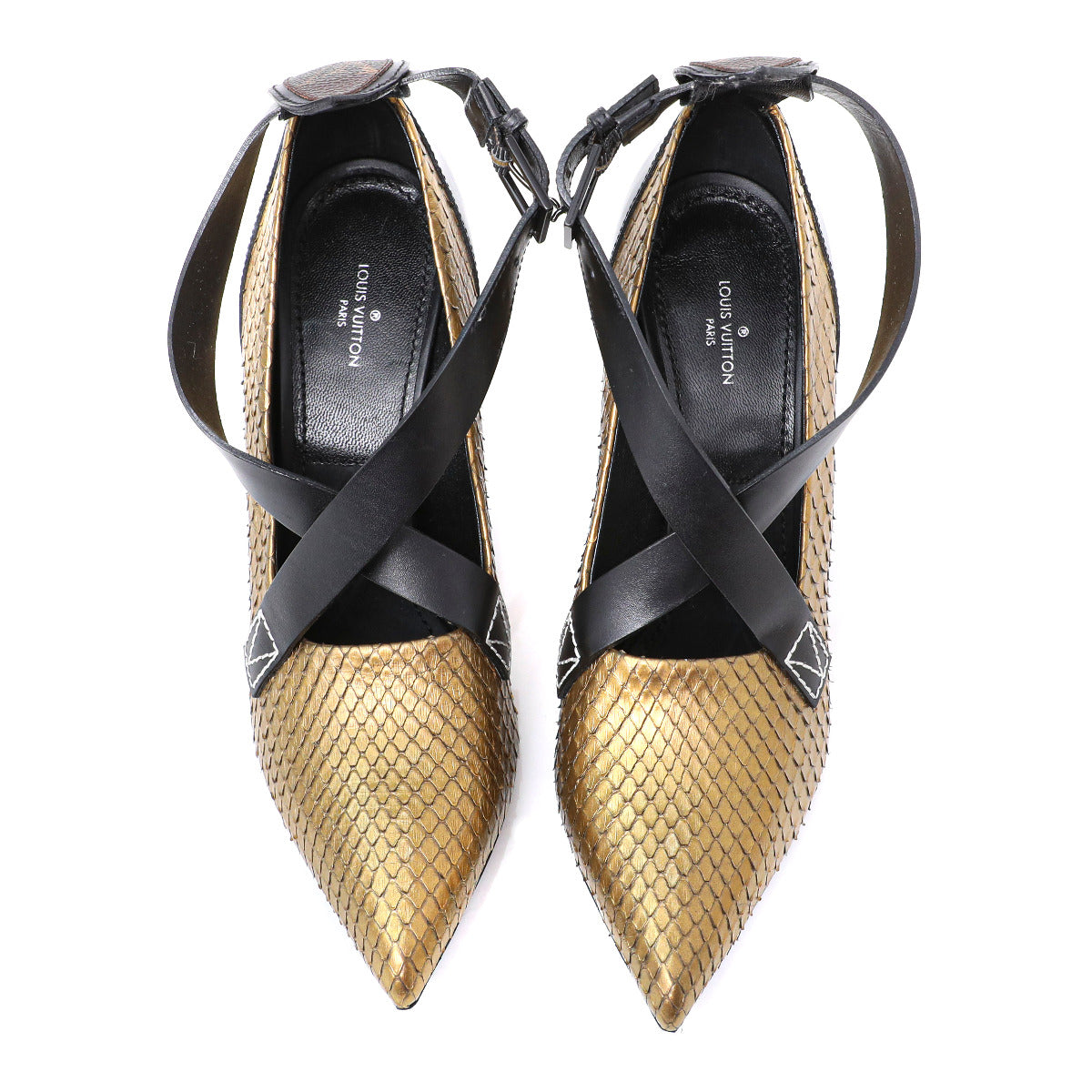 Jennmar Python Pump Louis Vuitton Bicolor Gamble Diva Python Pump 39 – THE CLOSET