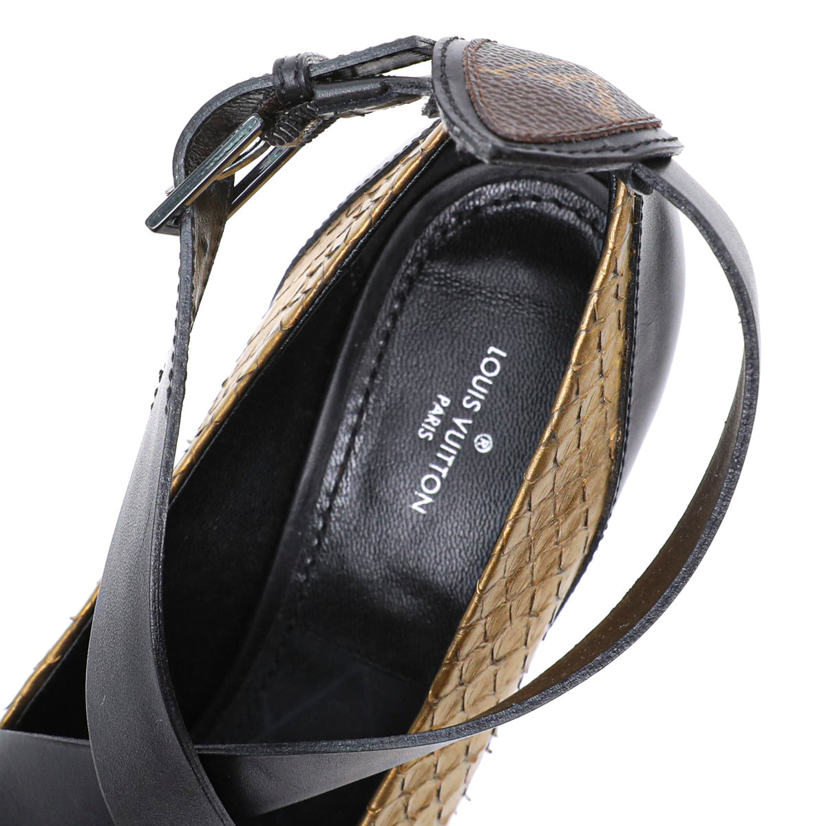 Jennmar Python Pump Louis Vuitton Bicolor Gamble Diva Python Pump 39 – THE CLOSET