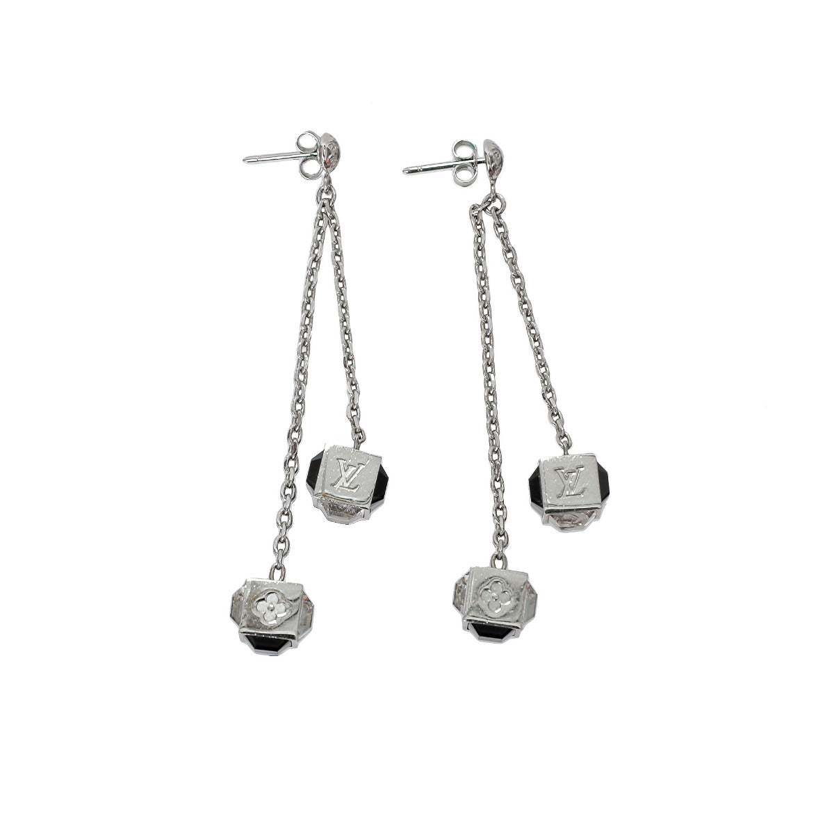 Louis Vuitton Silver Stones Gamble Earrings – The Closet