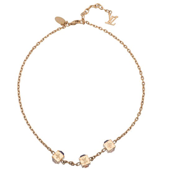 Louis Vuitton Gold Finish Damier Perle Pearl Bracelet – The Closet