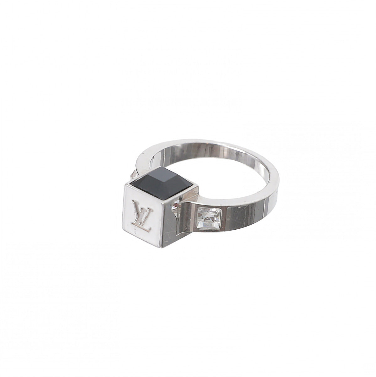 Louis Vuitton Silver Stone Gamble Ring Small-Louis Vuitton-THE CLOSET