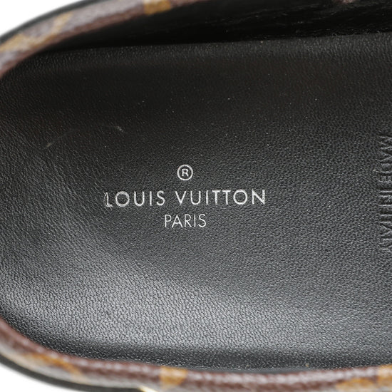 Louis Vuitton Monogram Black Gloria Flat Loafer 38