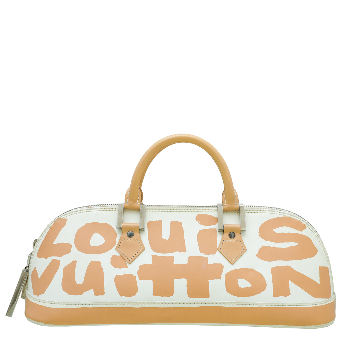 Louis Vuitton Louis Vuitton Alma MM Graffiti Beige & White Leather