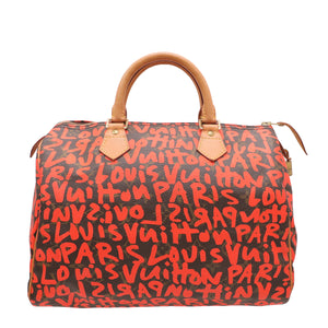 Louis Vuitton Monogram Orange Graffiti Stephen Sprouse Speedy Bag